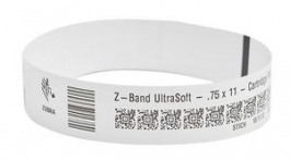 10015356K, Wristband, Polypropylene, 25 x 279mm, 175pcs, White, Zebra
