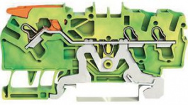 2102-1307, Ground Terminal, Cage Clamp, 3 Poles, 0.25 ... 4mm\x1a, Wago