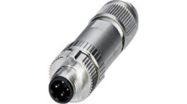 1424682, M12 PROFINET CAT5 Straight Cable Plug, 4 Poles, D-Coded, Push-In, Phoenix Contact