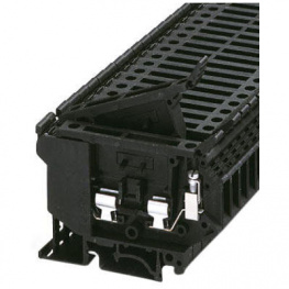 3004126, UK 5-HESILED 24 terminal block, 0.2...4 mm2 500 vac 6.3 a black, Phoenix Contact