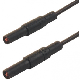 MLS GG 100/2,5 BLACK, Safety test lead diam. 4 mm Black 100 cm 2.5 mm2 CAT III, SKS Kontakttechnik