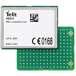 HE863EUD102T007, Модуль GSM 850 MHz 900 MHz 1800 MHz 1900 MHz 2100 MHz, Telit