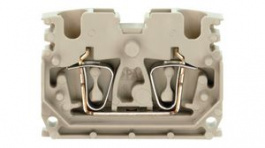 1704500000, Terminal Block, Tension Clamp, 2 Poles, 24A, 2.5mm2, Dark Beige, Weidmuller