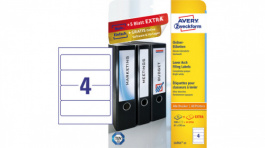 L4761-25, Filing Labels, 30 sheets/120 labels, 61 x 192 mm, White, Zweckform