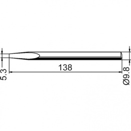 152 KD, Soldering tip Chisel shaped 5.3 mm, Ersa