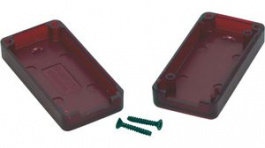 1551USB2TRD, Miniature Plastic USB Enclosure 25 x 15.5 x 50 mm Transparent - Red ABS, Hammond