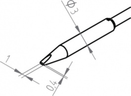 0462CDLF010/SB [2 шт], Soldering tip 1 mm PU=2 ST, Ersa