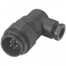 C016 10K014 004 2, Male cable connector, angled 14+PEP, Amphenol