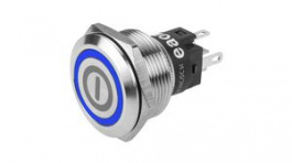 82-6151.1124.B001, Vandal Resistant Pushbutton Switch, Blue, 3 A, 240 V, 1CO, IP65/IP67/IK10, EAO