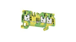 2674570000, Terminal Block, Push-In, 3 Poles, 800V, 24A, 0.5 ... 2.5mm², Green / Yellow, Weidmuller