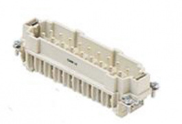 CMEM 16, CME, 16 poles + earth, male insert, with male contacts, silver plated, ILME