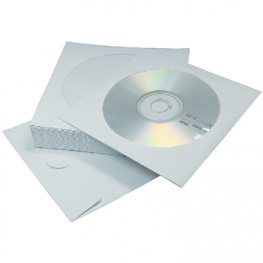 MX-CD-ENV-50-1, CD/DVD paper bags 50 White, Maxxtro