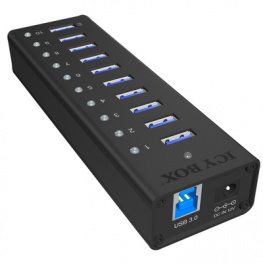 IB-AC6110, Hub USB 3.0 10x, ICY BOX