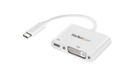 CDP2DVIUCPW, Adapter, USB-C Plug - DVI Socket/USB-C Socket, StarTech.com