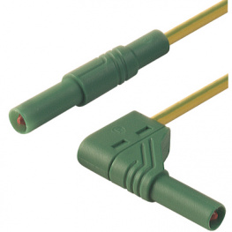 MLS WG 50/2.5 GELB/GRUN, YELLO, Safety test lead diam. 4 mm yellow/green 50 cm CAT III, SKS Kontakttechnik