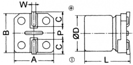 RVJ-10V221MG10U-R, Aluminium Electrolytic Capacitor 220 uF 10 VDC, Elna