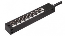 120247-0012, Sensor Distributor 8x M8, Socket, 3-Pole, A-Coded 6A Number of Ports 8, Molex