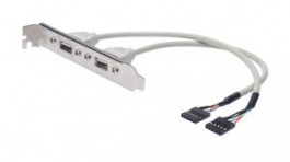 AK-300301-002-E, 2-Port USB 2.0 Expansion Bracket, DIGITUS