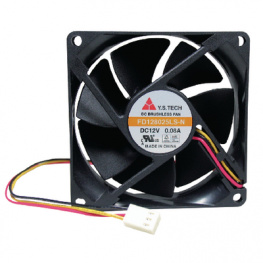 FD 128025 LS-N(1A1), Axial fan DC 80 x 80 x 25 mm 12 VDC, EKL