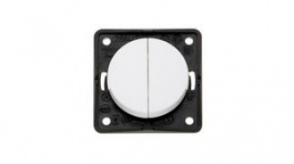 936552509, Wall Rocker Switch Glossy INTEGRO 2x ON-OFF Flush Mount 16A 250V White, Berker