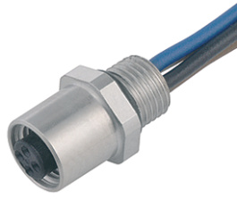 09-3112-00-04, Panel-mount socket Pole no. 4, Binder