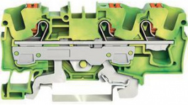 2206-1307, Ground Terminal, Cage Clamp, 3 Poles, 0.5 ... 10mm\x1a, Wago