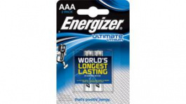 E301535600 [2 шт], Ultimate Lithium Battery Micro 1.5 V 1250 mAh PU=Pack of 2 pieces, Energizer