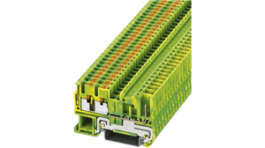 3209659, PT 2,5-TWIN/1P-PE terminal block, 0.14...2.5 mm2 250 vac/vdc green-yellow, Phoenix Contact