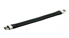 11.02.9054, Cable USB-C Plug - USB-C Plug 110mm USB 3.1 Black, Roline