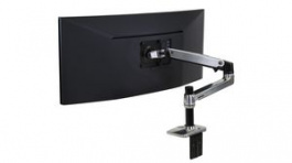 45-241-026, Desk Mount LCD Monitor Arm, 34", 100x100/75x75, 11.3kg, Silver, Ergotron