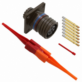 D38999/20WB98SN, Appliance socket with flange 6P, Amphenol