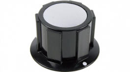 FC1622, Rotary Knob 25.4 x 15.1 mm Black / Silver, Cliff