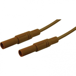 MLS GG 200/2.5 BRAUN / BROWN, Safety test lead diam. 4 mm brown 200 cm CAT III, SKS Kontakttechnik