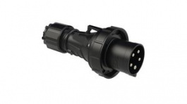 035-6XV, CEE Plug POWER TWIST 5P 16mm² 63A IP67 400V Black, PC Electric