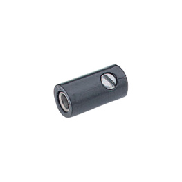 2,6MM SCHW ZWERG-KUPPLUNG, Cable socket, black, Donau