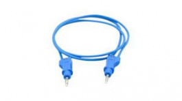 RND 350-00108, 4mm Banana Plug Test Lead 1m Blue, Nickel-Plated Brass, RND Lab