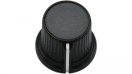 RND 210-00301, Plastic Round Knob, black / grey, 6.0 mm H Shaft, RND Components