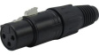 RND 205-00919 XLR Connector Black Socket 3 Poles