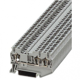 3031241, ST 2,5-TWIN feed-through terminal block, 0.08...2.5 mm2 800 vac 24 a grey, Phoenix Contact