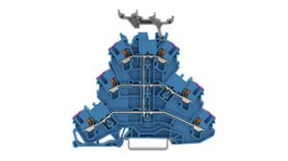 2202-3239, Terminal Block, N, Cage Clamp, 6 Poles, 500V, 24A, 1 ... 2.5mm², Blue, Wago