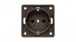 941952501, Wall Outlet INTEGRO 1x DE Type F (CEE 7/3) Socket Flush Mount 16A 250V Brown, Berker