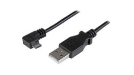 USBAUB2MRA, Charging Cable Right Angle USB-A Plug - USB Micro-B Plug 2m USB 2.0 Black, StarTech.com
