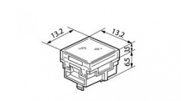 AT4176JD, Switch Cap 13.2 mm 13.2 mm 3.5 mm, NKK Switches (NIKKAI, Nihon)