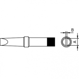 PT B9, Паяльный наконечник Плоская форма 2.4 mm, Weller