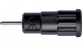 SEPB 6887 Ni / SW, Laboratory socket diam. 4 mm Black CAT IV, Schutzinger