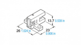 PM-T64, U-Shaped Photoelectric Sensor, Fork Light Barrier, 0...5 mm, Panasonic