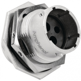 RT0714-2PNH, Jam nut receptacle 2x2P, Amphenol