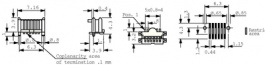 114711, Pin header 6 P, Erni / TE