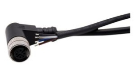 RND 205-01225, M12 Cable Connector, 5m, Right Angle, Socket, 4 Poles, A-Coded, Solder, RND Connect