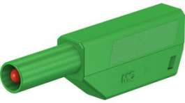 22.2656-25, Stackable Banana Plug 4mm Green 32A 1kV Gold-Plated, Staubli (former Multi-Contact )